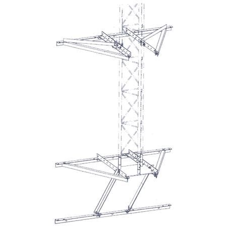 Rohn Products, LLC - 25G wall mount kit with suspended base - 25GWM ...