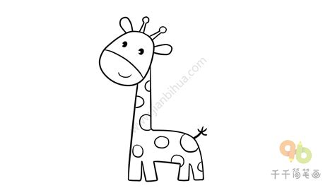 怎么画长颈鹿简笔画图片_陆地动物 - 千千简笔画