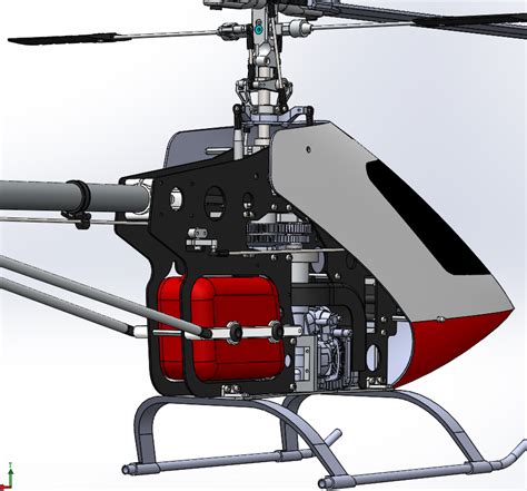 遥控直升机设计模型SW_SOLIDWORKS 2018_模型图纸下载 – 懒石网