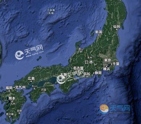 日本地形地图图片