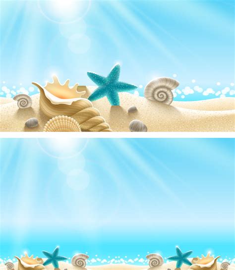 沙滩贝壳海星PPT背景图片模板下载_沙滩_图客巴巴