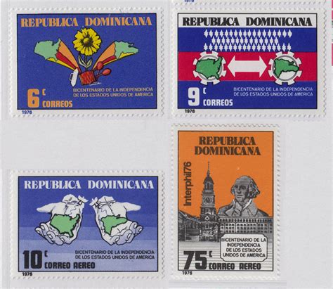 多米尼加 1976年 美国独立200周年 4全,MNH,Dom23 中邮网[集邮/钱币/邮票/金银币/收藏资讯]收藏品商城