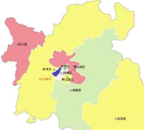南昌市行政地图