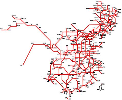中国铁路路线图图片