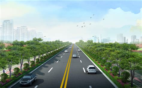 市政道路绿化方案效果图设计_微信13573469620-站酷ZCOOL