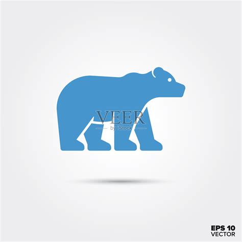北极熊图标。濒危物种的象征。插画图片素材_ID:332291817-Veer图库