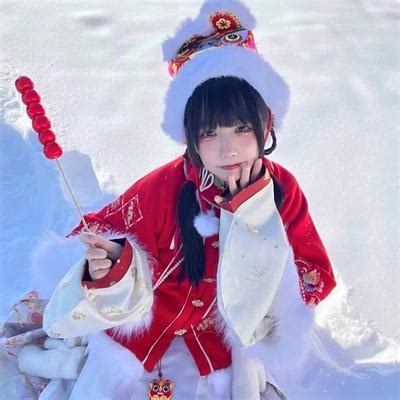 过年啦甜美女生头像图片