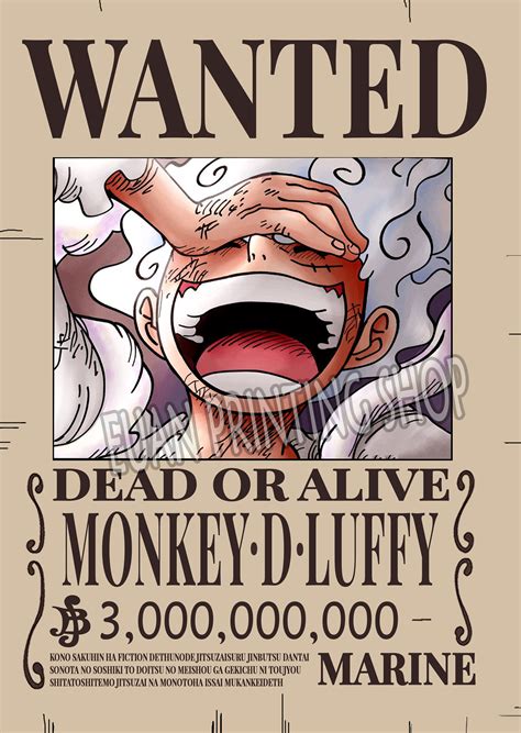 ONE PIECE HD UPDATED BOUNTY WANTED POSTERS 21cm x 29.7cm (3PCS MINIMUM ORDER) | Lazada PH