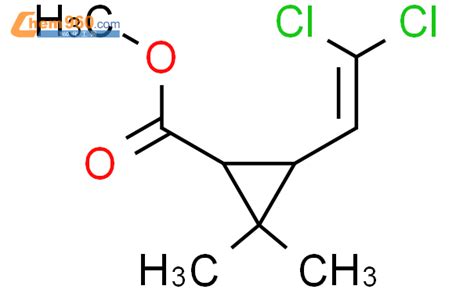 61898-95-1,3-(2,2-二氯乙烯基)-2,2-二甲基环丙基羧酸甲基酯化学式、结构式、分子式、mol – 960化工网