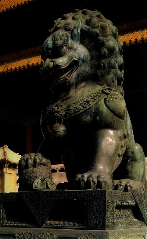 太和门前两座铜狮之一-故宫建筑及装饰-图片