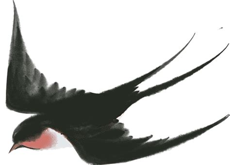 燕子水墨画