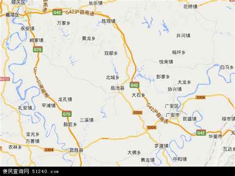 岳池县地图 - 岳池县卫星地图 - 岳池县高清航拍地图