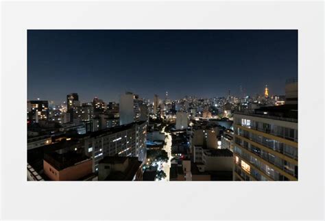 延时拍摄从天黑到天亮城市的变化实拍视频素材下载_mp4格式_熊猫办公