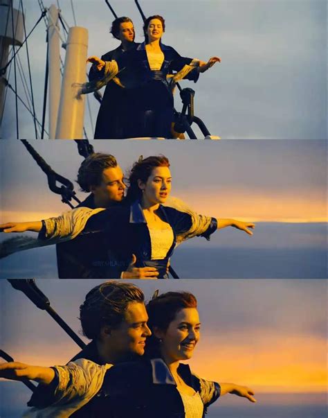 泰坦尼克号：经典片段，杰克和露丝站船头飞翔镜头_腾讯视频