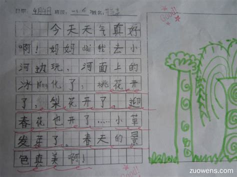 小学生描写春天的作文300字【六篇】Word模板下载_编号qzkbnvdb_熊猫办公