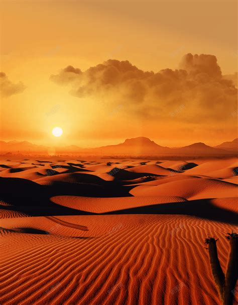 沙漠中夕阳西下风景背景背景图片免费下载-素材7QSUaaUaq-新图网