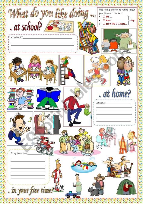 WHAT DO YOU LIKE DOING...? - ESL worksheet by mariaolimpia