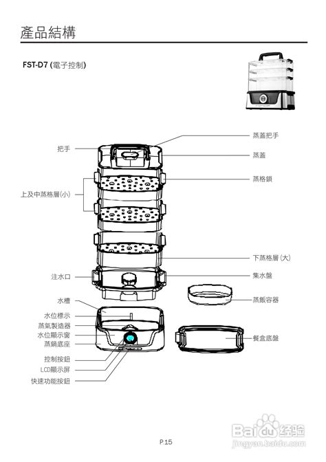 德国宝FST-K8餐盒式多层电蒸锅 (旋钮控制) 使用说明书:[2]-百度经验