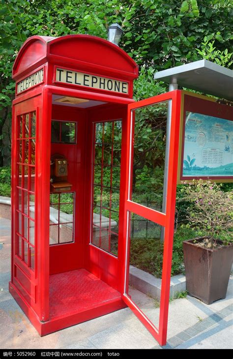 英国伦敦风格电话亭高清图片下载_红动网