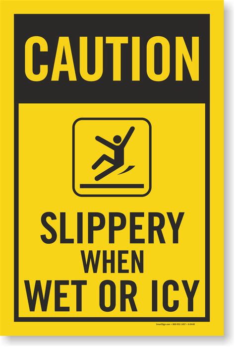 Slippery When Wet Or Icy Sign - Slides In A-Frame Sign Kit, SKU - K-0440