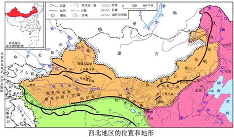西北地图图片