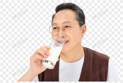 老人喝牛奶元素素材下载-正版素材401092536-摄图网