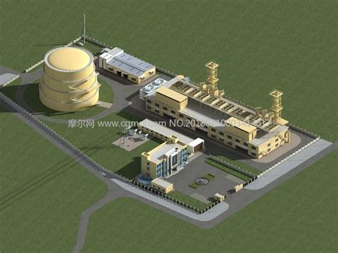 SZG瓦斯发电厂,其他建筑,建筑模型,3d模型下载,3D模型网,maya模型免费下载,摩尔网
