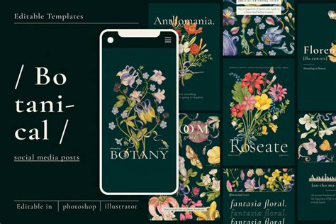 可编辑美丽的花卉模板psd广告海报集素材-高清图片-摄影照片-寻图免费打包下载