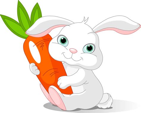 卡通兔子与胡萝卜矢量图片(图片ID:111174)_-蔬菜水果-矢量图库_ 蓝图网 LANIMG.COM