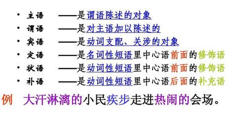 初中语文语法知识讲解：主谓宾定状补 课件(共47张PPT)-21世纪教育网