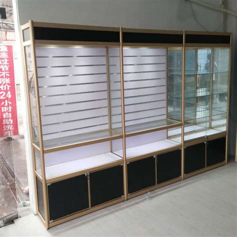 厂家定制烤漆木质玻璃展示柜手机柜台超市烟草货柜对讲机展柜-阿里巴巴