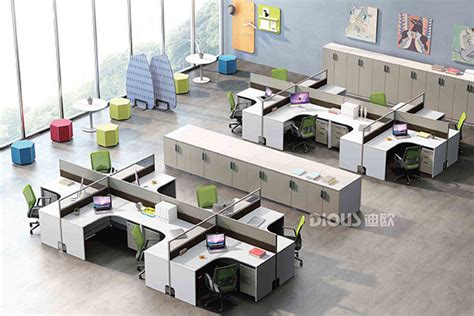 伊姆斯系列 - 现代办公室职员多人办公桌|员工卡位|迪欧家具