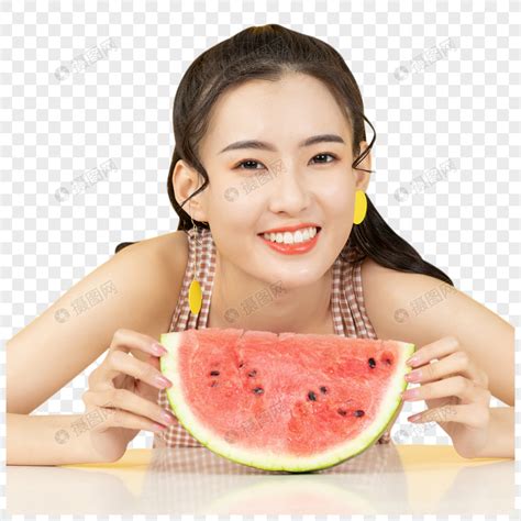 女生头像温柔吃西瓜