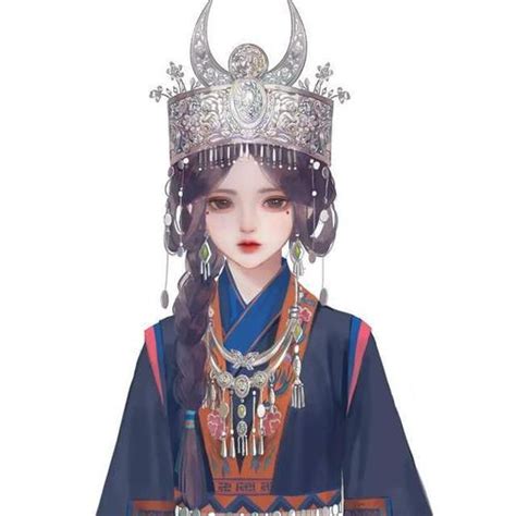 中国风发型甜美女生头像