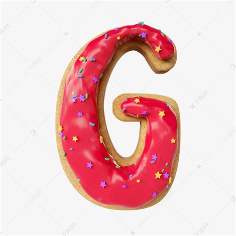 甜甜圈英文字母g素材图片免费下载-千库网