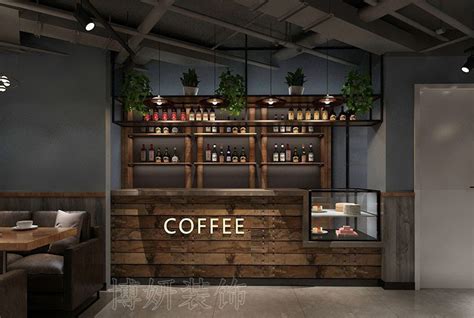 博妍休闲咖啡饮品店装修设计方案效果图-宁波博妍公装公司