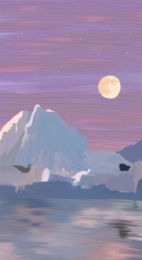破晓色油画壁纸图片