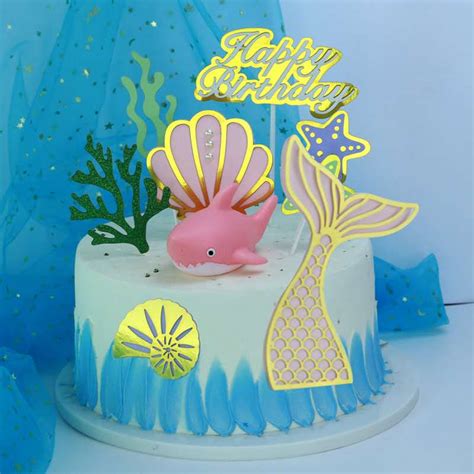 美人鱼生日蛋糕图片