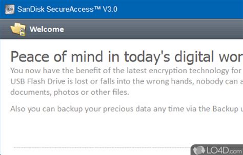 Back up or Restore Data in SanDisk SecureAccess v3.0