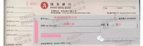 正确填写的香港汇丰银行支票票面是怎样的-