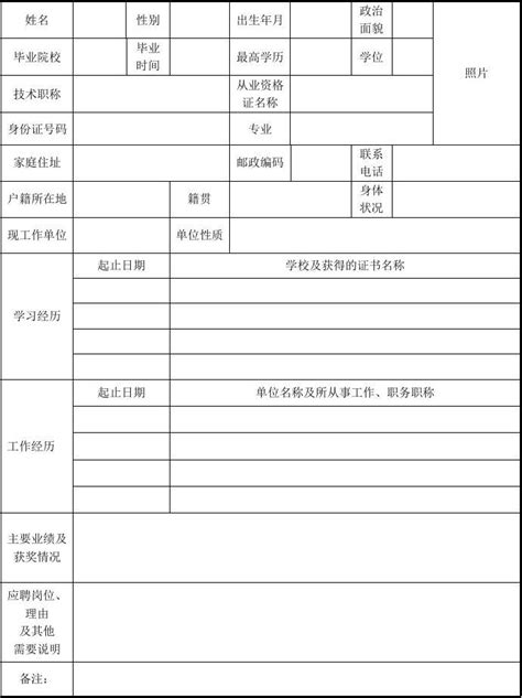 空白个人简历模板_word文档在线阅读与下载_免费文档