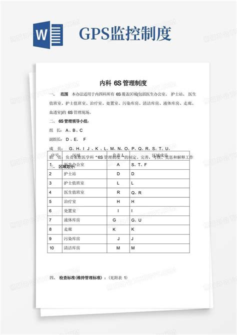 医院临床科室6s管理考核标准Word模板下载_编号qmrbgryx_熊猫办公