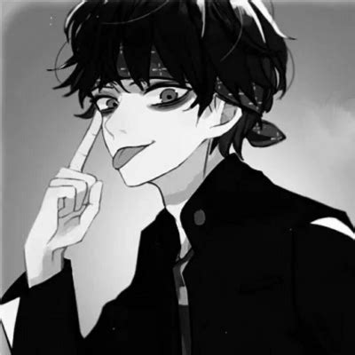 非主流黑白动画头像男孩