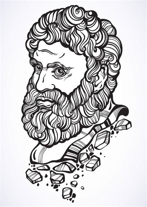 赫拉克勒斯.古希腊神话中的英雄。手绘美丽的矢量图稿被隔离。神话和传说。纹身艺术, 印刷品, 海报, 卡片.素材图片免费下载-千库网