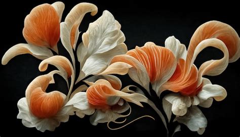 Premium Photo | Abstract elegant floral background decorative ivory ...