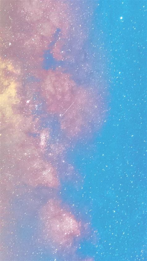 星空壁纸 温柔的粉蓝色 - 堆糖，美图壁纸兴趣社区