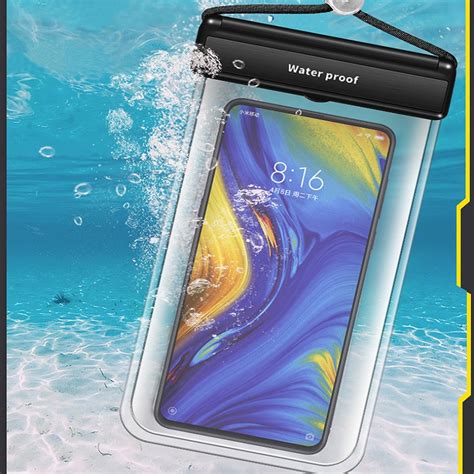 新款气囊充气游泳手机防水袋漂流挂脖触屏透明手机防水套厂家批发-阿里巴巴