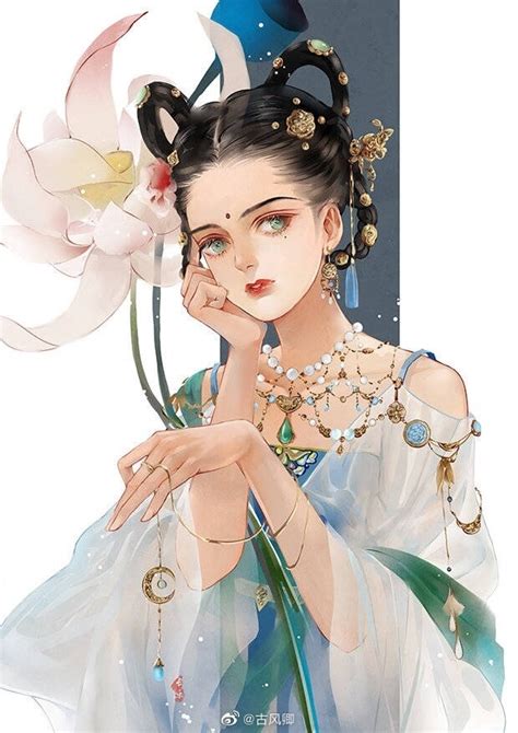 古装女生头像手绘温柔