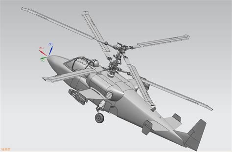 【飞行模型】pochari cw直升机造型3D图纸 STEP格式_SolidWorks-仿真秀干货文章