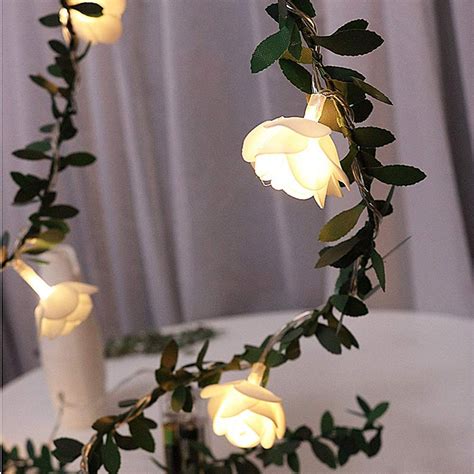 LED串灯玫瑰花彩灯房间婚庆塑料花灯串仿真玫瑰花装饰灯工厂批发-阿里巴巴